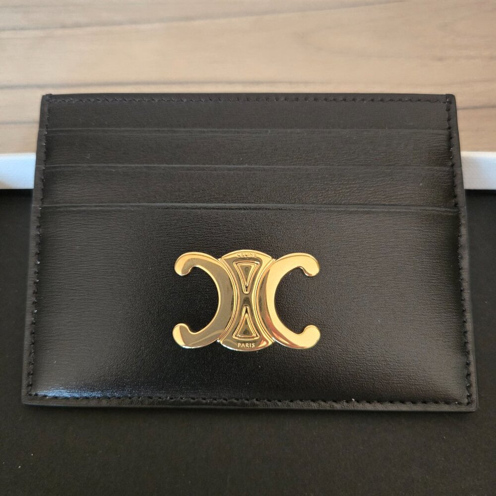 Celine Card Holder in Shiny Calfskin